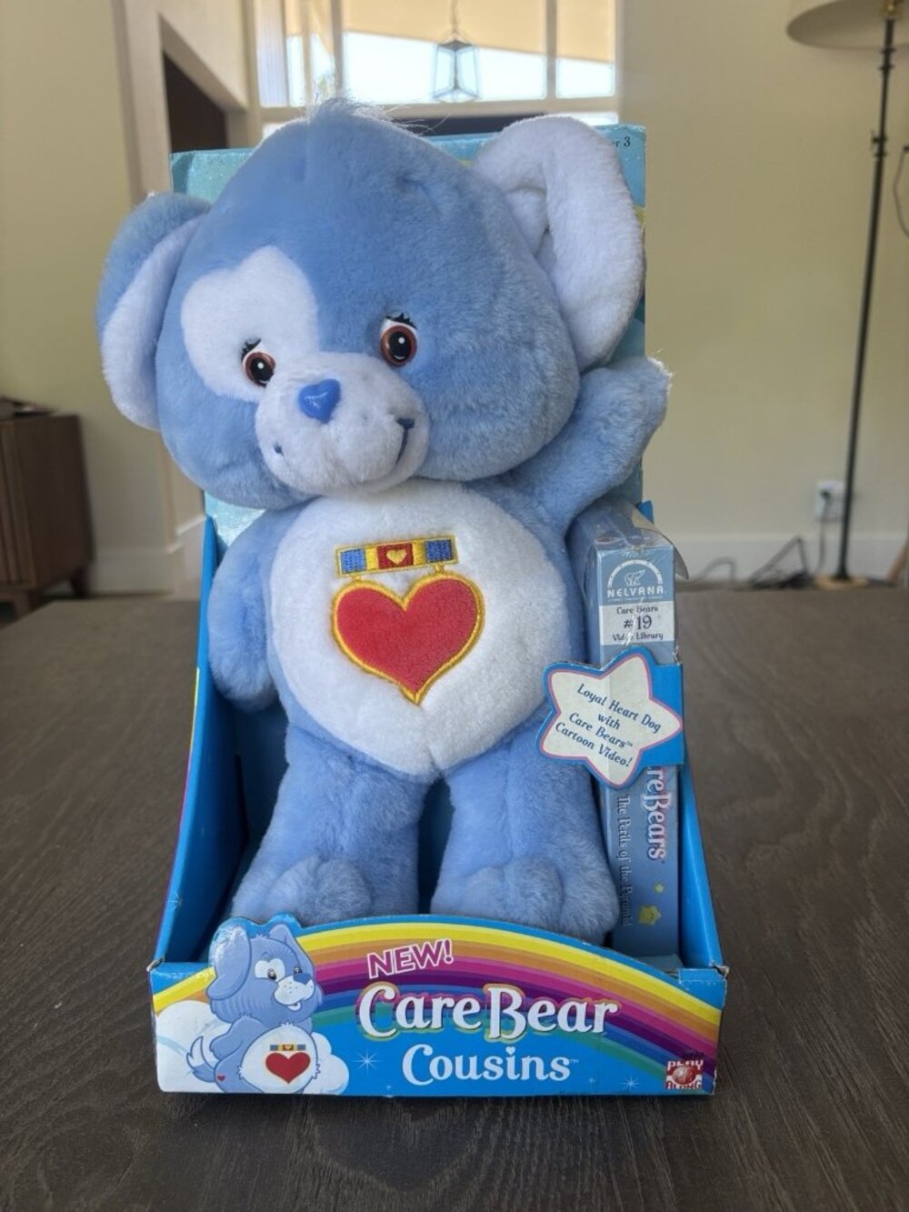 2004 Play Along Care Bears Cousins Loyal Heart Dog 12" Plush Factory Sealed VHS